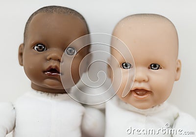 Closeup of baby clones diverse Stock Photo