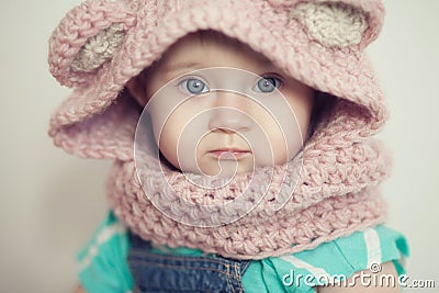 Closeup baby face Stock Photo