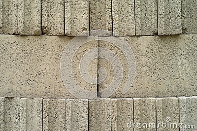 Closeup background of cement grey bricks with space for adding some text Stock Photo