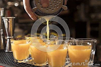 Time for drink shots Stock Photo
