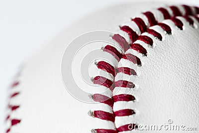 Closeup of baseball white Stock Photo