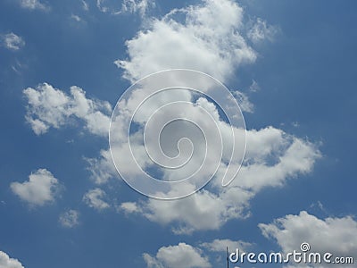 Beautiful heavens white cloud with blue sky background Stock Photo