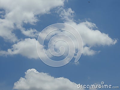 Beautiful heavens white cloud with blue sky background Stock Photo