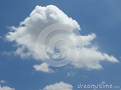 Beautiful heavens white cloud with blue sky background Stock Photo