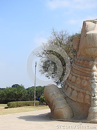 Beautiful Veerabhadra Hindu temple located in Lepakshi in the state of Andhra Pradesh, India Stock Photo