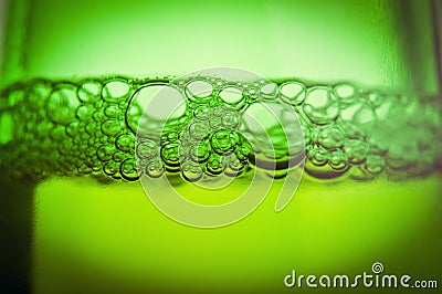 Closeup of beer bubbles Stock Photo
