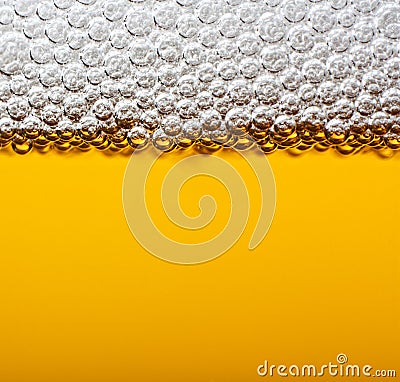 Closeup beer with foam. Stock Photo