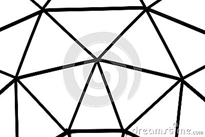 black triangle shaped isolated on white background Stock Photo