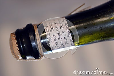 Closeup Bottle Of Prosecco Stock Photo