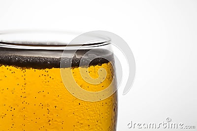 Closeup bubble of beer Stock Photo