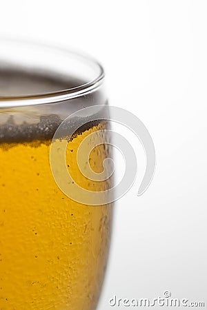 Closeup bubble glass of beer Stock Photo