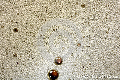 Closeup bubbles. Closeup foam. Stock Photo