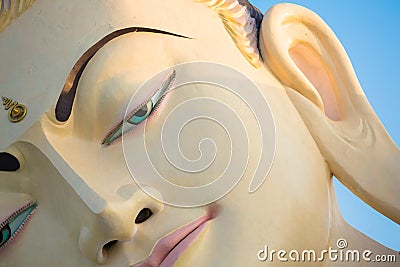 Closeup of buddha sculpture Stock Photo