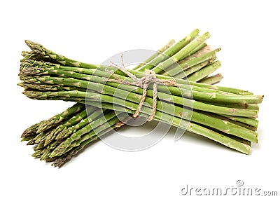 Closeup of bunch of asparagus Stock Photo