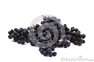 Closeup of bunch of black juic Stock Photo