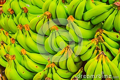 Closeup bundle of bananas Stock Photo