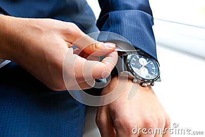 Closeup of businessman hands Stock Photo