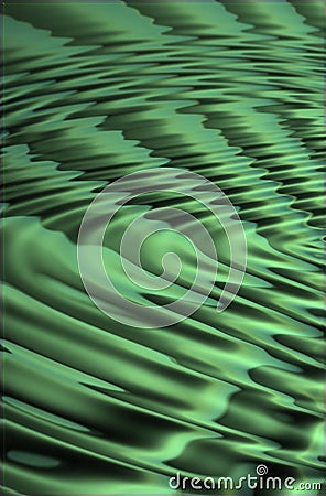 Closeup of CGI green ripple effect background for computer or digital use. Glowing liquid surface with a abstract Cartoon Illustration