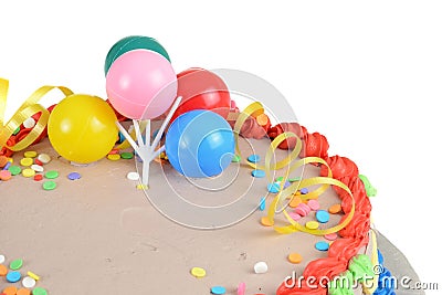 Closeup child birthday cake Stock Photo