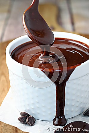 Chocolate ganache Stock Photo