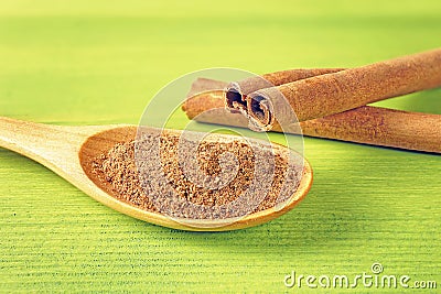 Closeup cinnamon sticks Stock Photo