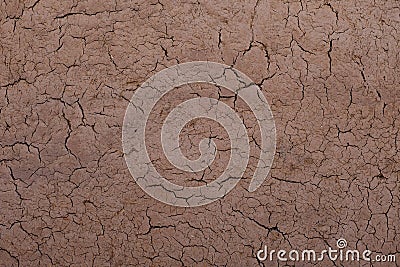 Closeup clay wall. Clay surface can use as background or backdrop. Copy space for text Stock Photo