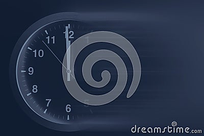 A closeup of a clock, blurred out for effect Stock Photo