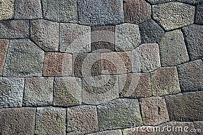 Closeup of a cobblestone wall Stock Photo