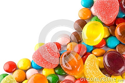 Closeup of colorful candies Stock Photo