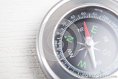 Closeup. Compass on the white background Stock Photo