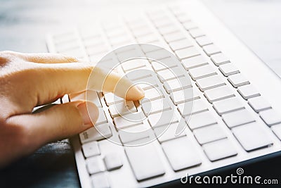 Closeup of computer keyboard Stock Photo