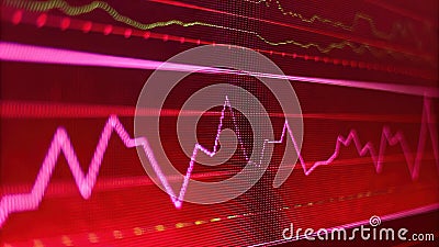 A closeup of a computer screen displaying realtime analytics with graphs and alerts indicating anomaly detection in a Stock Photo