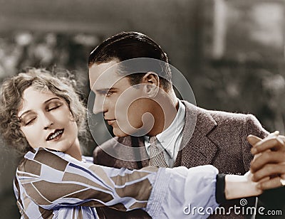 Closeup of couple dancing Stock Photo