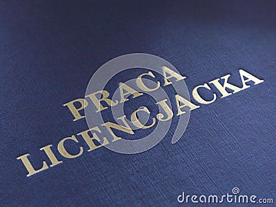 Polish bachelor dissertation Stock Photo