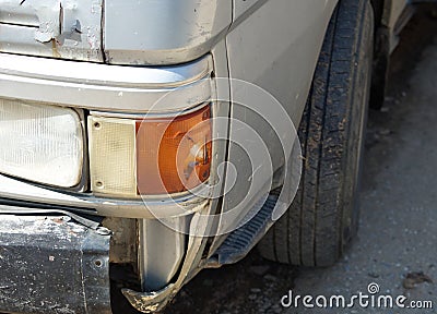 closeup crack car lights Stock Photo