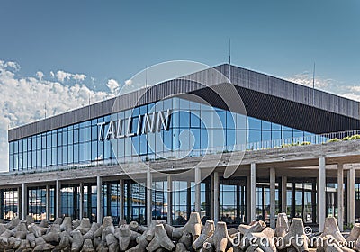 Closeup, Cruise ship Terminal of Tallinn, Estonia Editorial Stock Photo