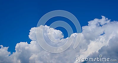 cumulus clouds on blue sky background Stock Photo