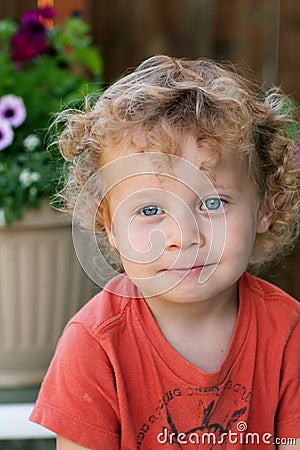 Closeup cute toddler Stock Photo