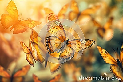 Delicate Butterflies Fragile Lepidoptera Stock Photo