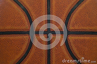 Closeup detail of basketball ball texture background Stock Photo