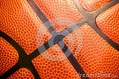 Closeup detail of basketball ball texture background Stock Photo