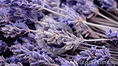 Closeup of dried lavender flowers bouquet Stock Photo