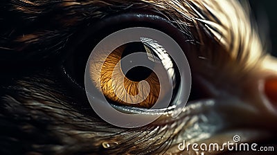 Closeup Eagle eye, Details, macro photography, Galaxy Stock Photo