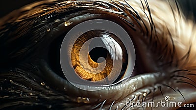 Closeup Eagle eye, Details, macro photography, Galaxy Stock Photo