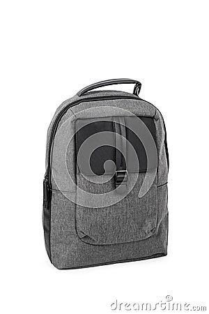 Elegant gray and black backpack Stock Photo