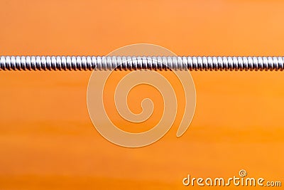 Closeup of an eletric guitar string Stock Photo