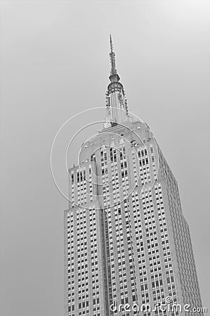 Empire State Building Black and White Editorial Stock Photo