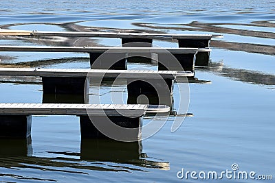 Closeup of empty dock. Stock Photo