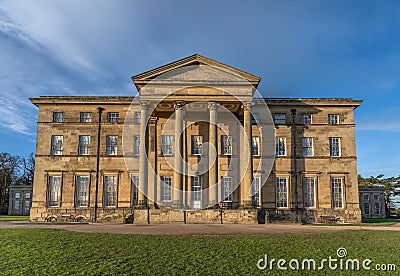 Closeup of an English Country house in Attingham Park in Shrewsbury, England Stock Photo