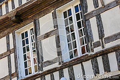 exterior facade of a typical brittany house Stock Photo